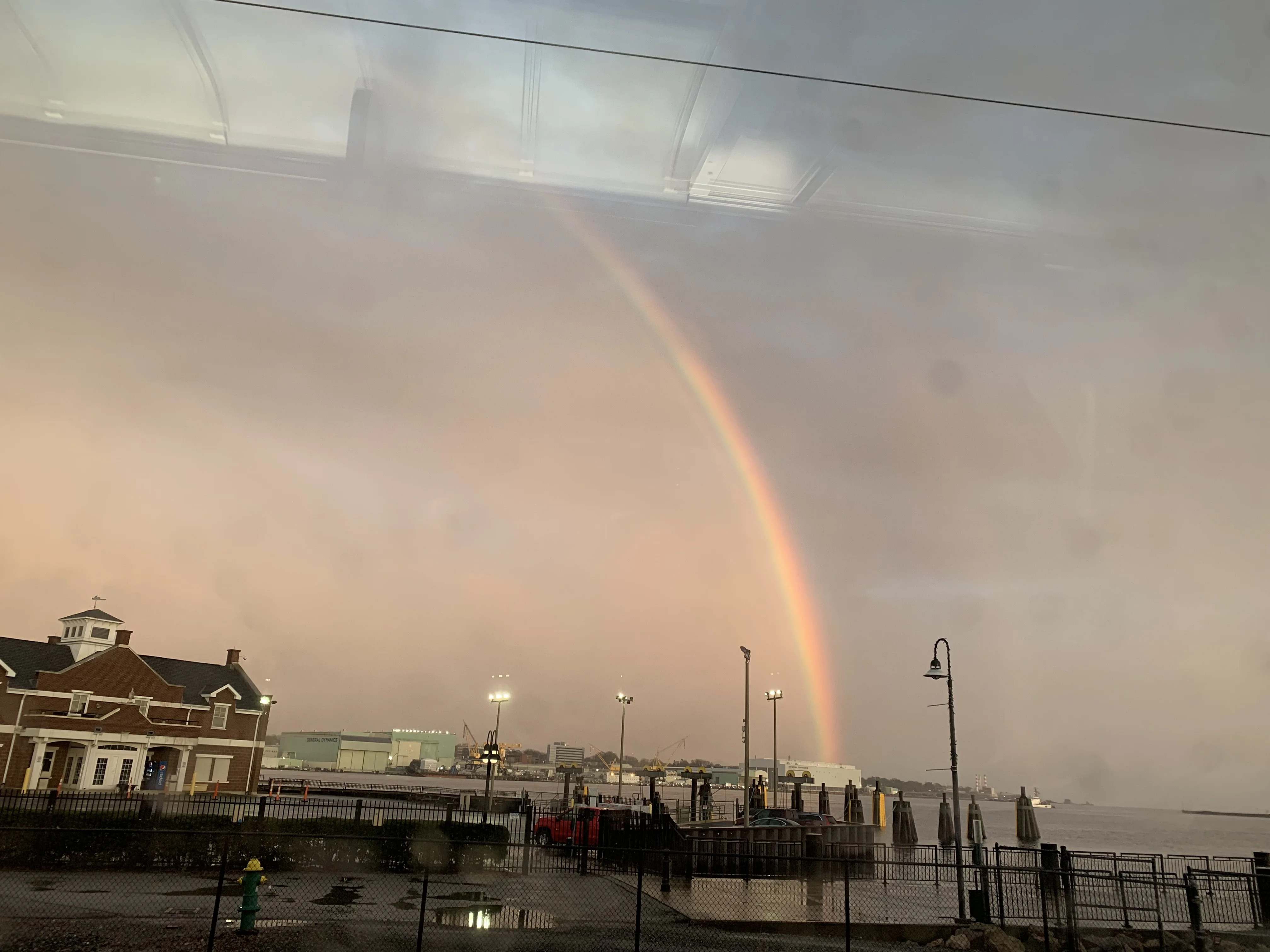 Rainbow over the Thames River