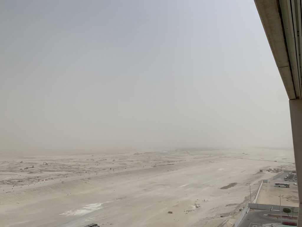 Dust storm on Saadiyat Island