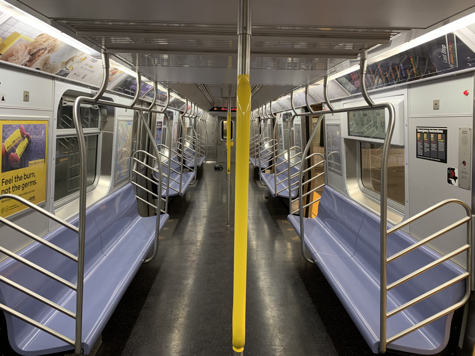 The New York Subway in Midtown Manhattan, empty